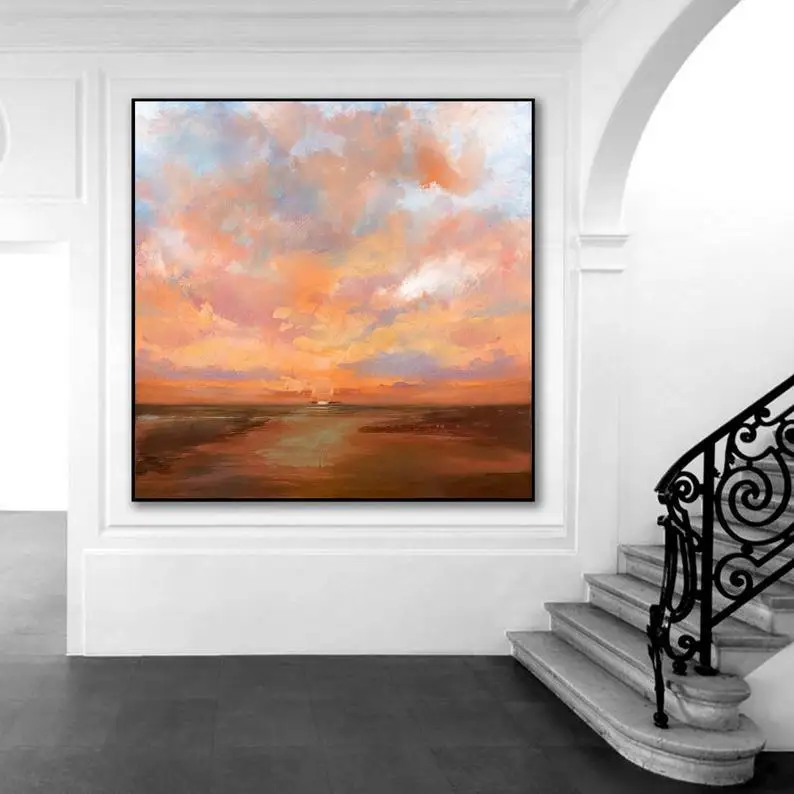 Large Sky Abstract Art Painting On Canvas Brown Painting Orange Painting Sunset Landscape Painting Sea Wall Art Office Decor
Large Sky Abstract Art Painting On Canvas Brown Painting Orange Painting Sunset Landscape Painting Sea Wall Art Office Decor