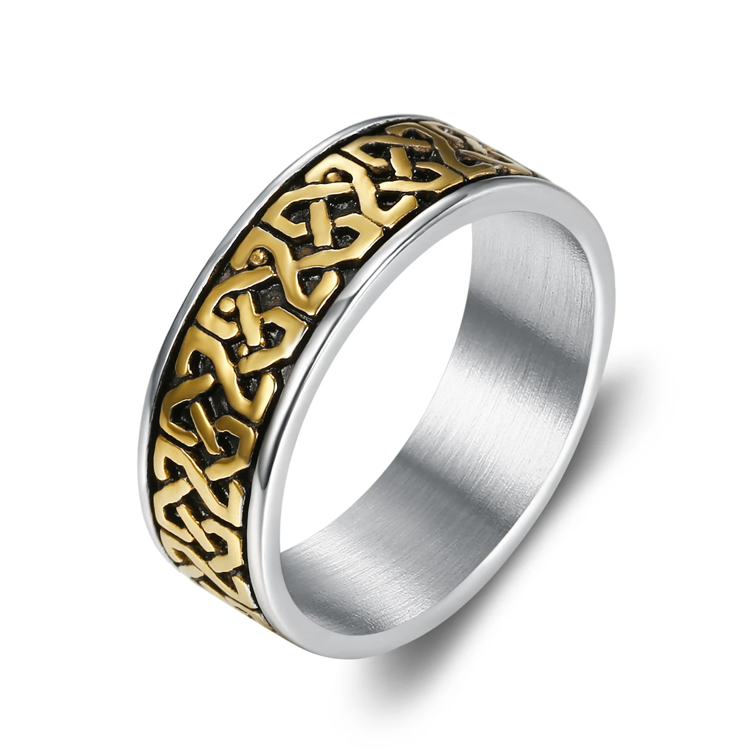 Mens Vintage Jewelry Retro Silver And Gold Infinity Intertwined Cross Irish Eternal Love Celtic Knot Wedding Band Party Rings
Mens Vintage Jewelry Retro Silver And Gold Infinity Intertwined Cross Irish Eternal Love Celtic Knot Wedding Band Party Rings