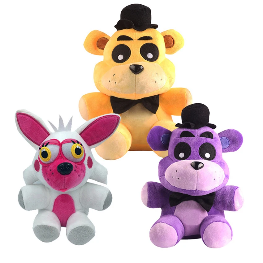FNAF Freddy Fazbear Plush Toys Five Nights At Freddy's Golden Bear Nightmare Cupcake Foxy Balloon Boy Clown Stuffed Dolls18cm
FNAF Freddy Fazbear Plush Toys Five Nights At Freddy's Golden Bear Nightmare Cupcake Foxy Balloon Boy Clown Stuffed Dolls18cm