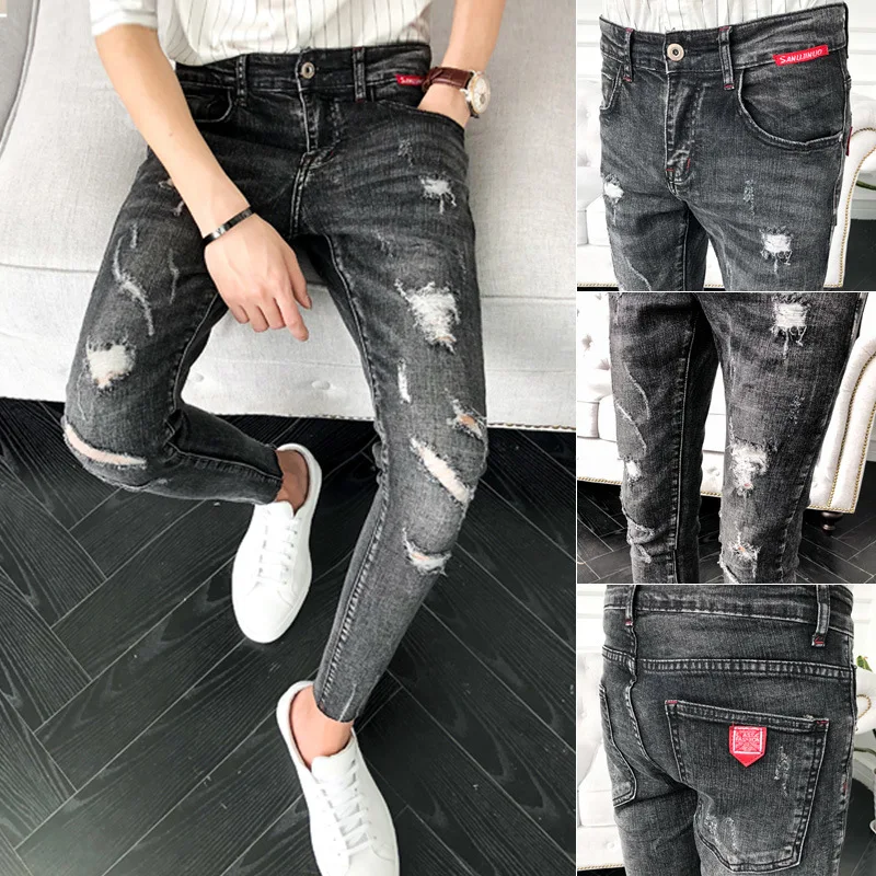 Social trousers 2020 Fashion Casual Denim hip hop pencil Pants Men Slim Korean Hair Stylist Stretch Skinny skinny jeans men
Social trousers 2020 Fashion Casual Denim hip hop pencil Pants Men Slim Korean Hair Stylist Stretch Skinny skinny jeans men