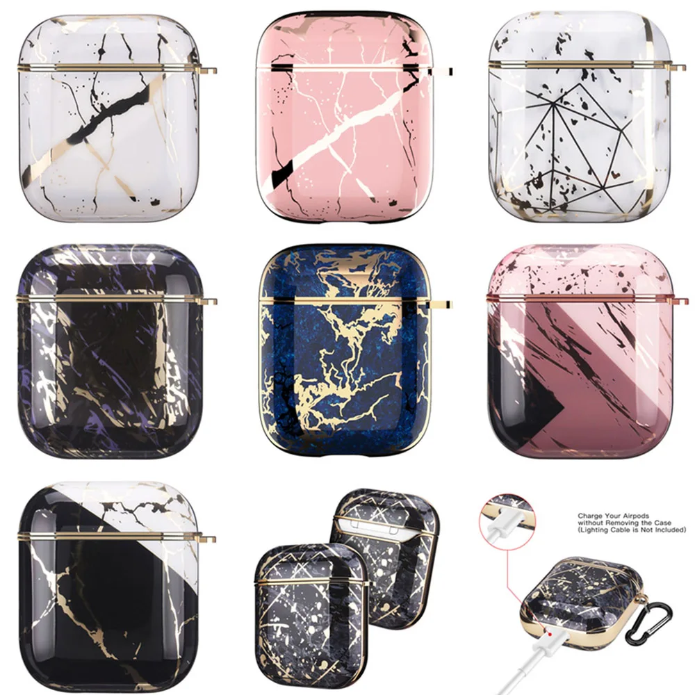 Earphone Case For AirPods 2 Pro Cases Electroplated Marble Cute Gold Glossy Hard Protective Cover for AirPod 2 1 Air Pods Coque
Earphone Case For AirPods 2 Pro Cases Electroplated Marble Cute Gold Glossy Hard Protective Cover for AirPod 2 1 Air Pods Coque