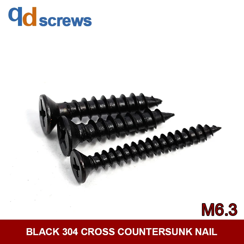 Black Oxide 304 M6.3 Cross recessed countersunk head tapping screws self-tapping Phillip flat screw GB846 DIN7982 ISO 7050
Black Oxide 304 M6.3 Cross recessed countersunk head tapping screws self-tapping Phillip flat screw GB846 DIN7982 ISO 7050