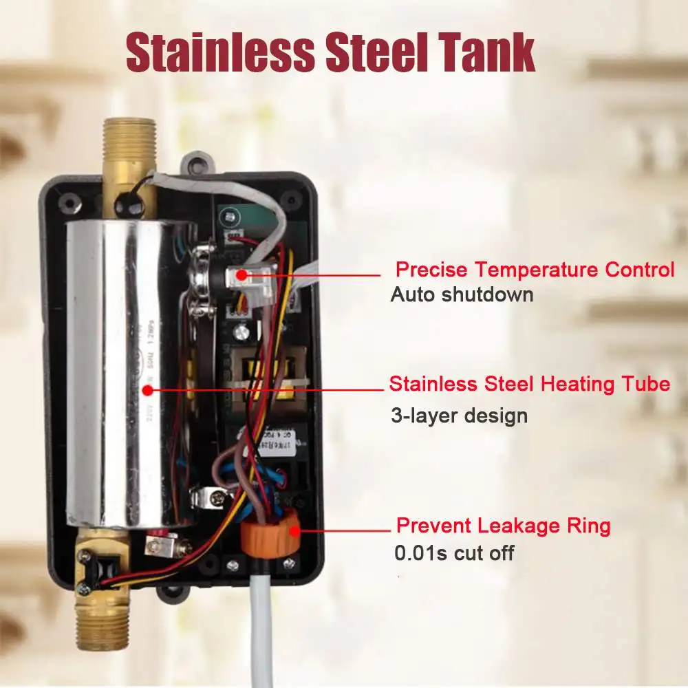 Горячие электрические водонагреватели мгновенный Tankless кухонные кран