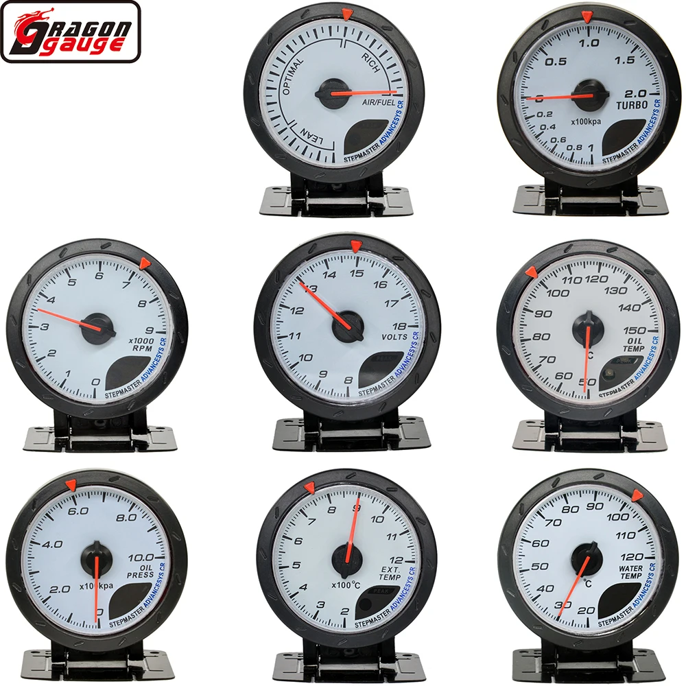 Dragon 60mm Auto Car Meter Boost Water Temp Oil Temperature Pressure Tachometer Volt Air Fuel Exhaust GAS RPM White Face Gauge
Dragon 60mm Auto Car Meter Boost Water Temp Oil Temperature Pressure Tachometer Volt Air Fuel Exhaust GAS RPM White Face Gauge