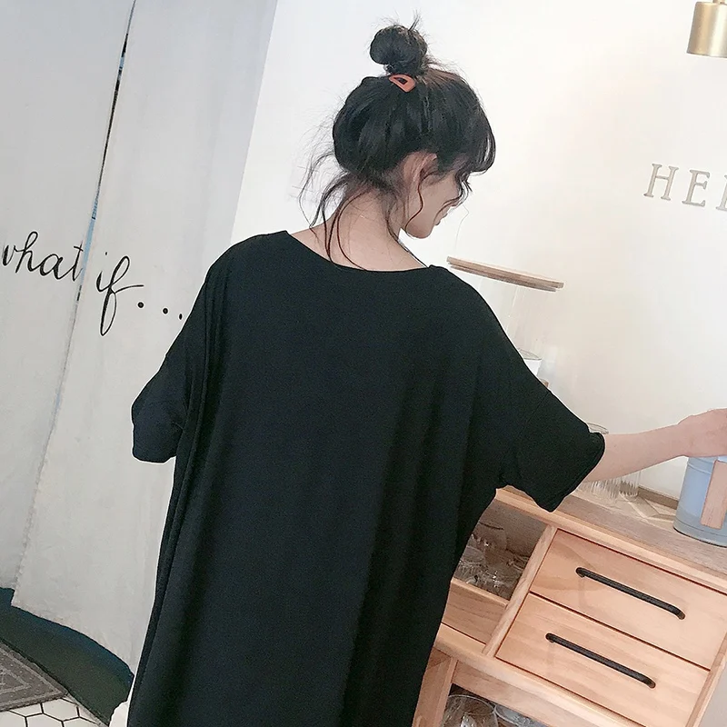 Women V-neck Plus Nightdress Large Size Half Sleeve Split Dress Loose Modal Sleepshirt
Women V-neck Plus Nightdress Large Size Half Sleeve Split Dress Loose Modal Sleepshirt