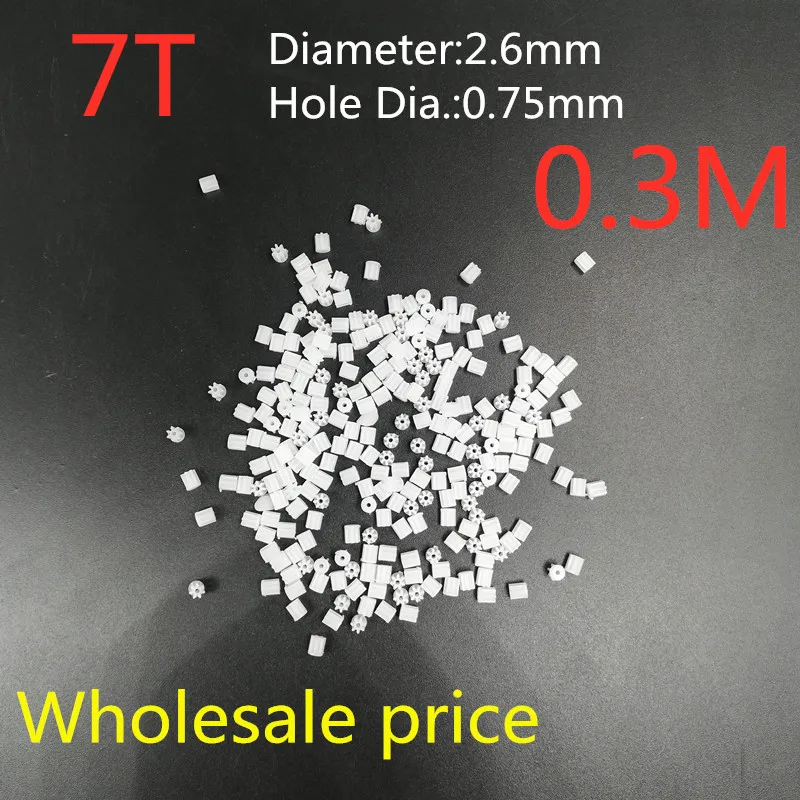 Wholesale 7T 7 Teeth Small Motors Engine Gears 0.3M 2.6MM 0.8mm R/c Spare Parts Access For Mini Drone Quadcopter Helicopter Toys
Wholesale 7T 7 Teeth Small Motors Engine Gears 0.3M 2.6MM 0.8mm R/c Spare Parts Access For Mini Drone Quadcopter Helicopter Toys