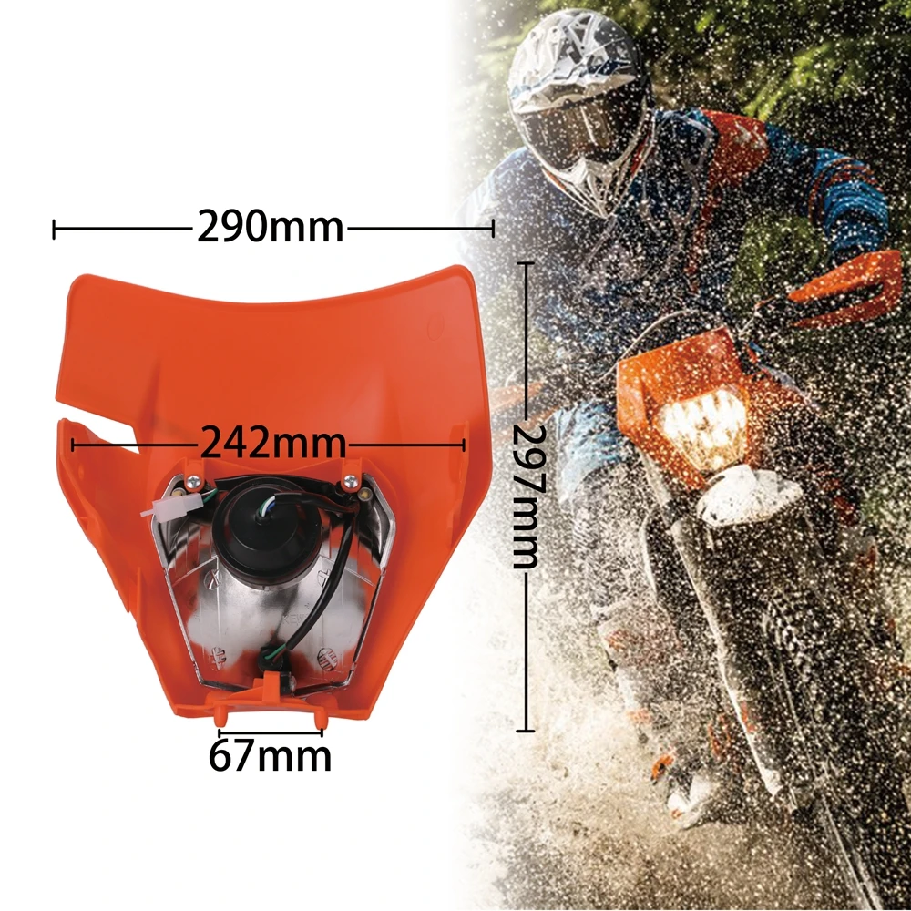 Motorcycle Headlight light bulb type H4 Motocross Supermotor Headlamp For 2017 18 KTM Headligt EXC XCF SX F SMR Enduro Dirt Bike
Motorcycle Headlight light bulb type H4 Motocross Supermotor Headlamp For 2017 18 KTM Headligt EXC XCF SX F SMR Enduro Dirt Bike