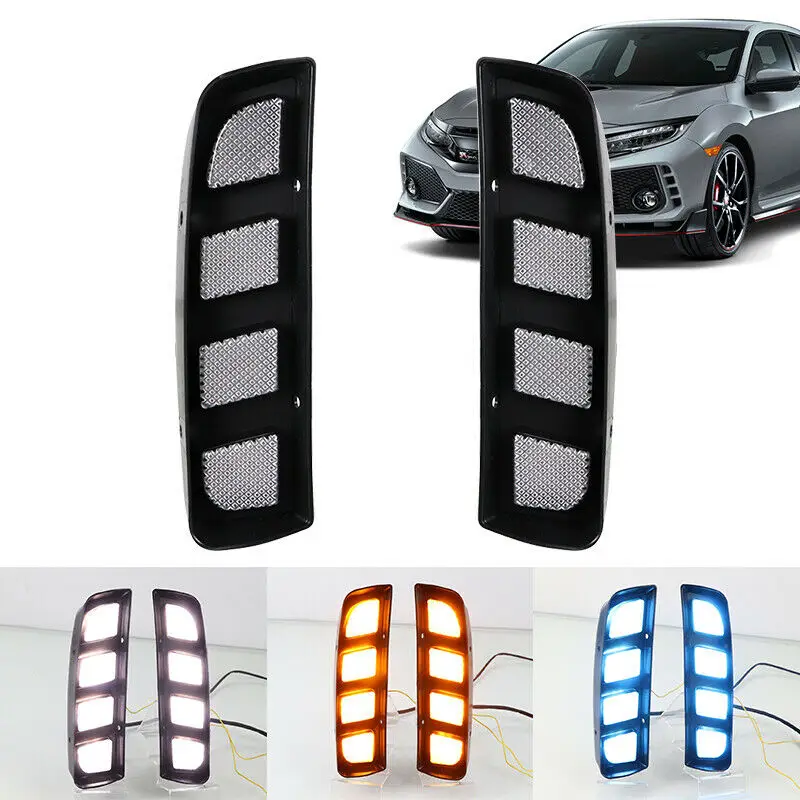 Car LED Daytime Running Light Turn Yellow Night Blue Headlight DRL Fog Lamp Daylight for Honda Civic Type R 2017-2021
Car LED Daytime Running Light Turn Yellow Night Blue Headlight DRL Fog Lamp Daylight for Honda Civic Type R 2017-2021
