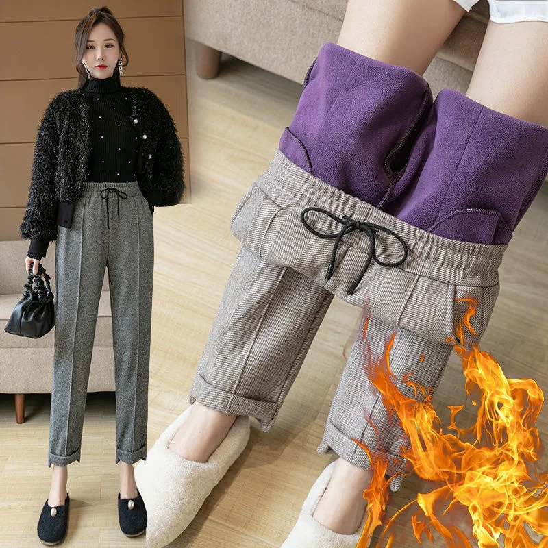 Ladies High Waist Casual Pants 2021New Women Woolen Pants Female Autumn Winter Trousers Ladies Winter Add Velvet Warm Pants
Ladies High Waist Casual Pants 2021New Women Woolen Pants Female Autumn Winter Trousers Ladies Winter Add Velvet Warm Pants