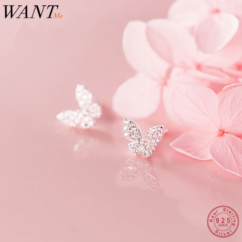 Женские серьги-гвоздики WANTME, из настоящего серебра 925 пробы с бабочками, ювелирные украшения для вечеринок и юбилеев
Женские серьги-гвоздики WANTME, из настоящего серебра 925 пробы с бабочками, ювелирные украшения для вечеринок и юбилеев