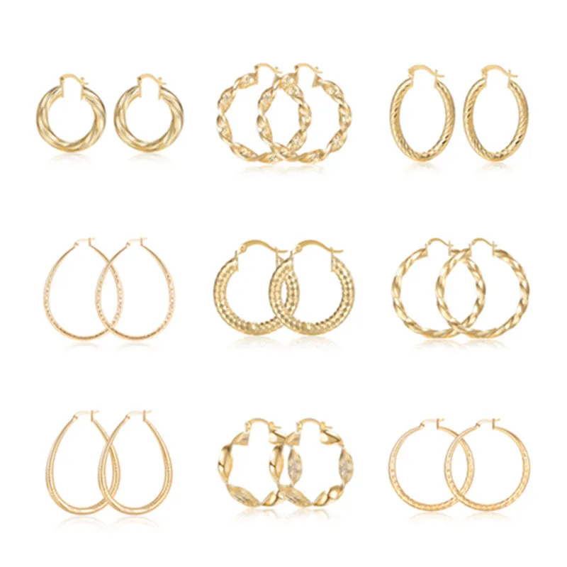 Gold Alloy Drop Earrings For Women Exaggeration Simple Fashion Jewelry Accessories Female Vintage Circle Earrings 2019
Gold Alloy Drop Earrings For Women Exaggeration Simple Fashion Jewelry Accessories Female Vintage Circle Earrings 2019