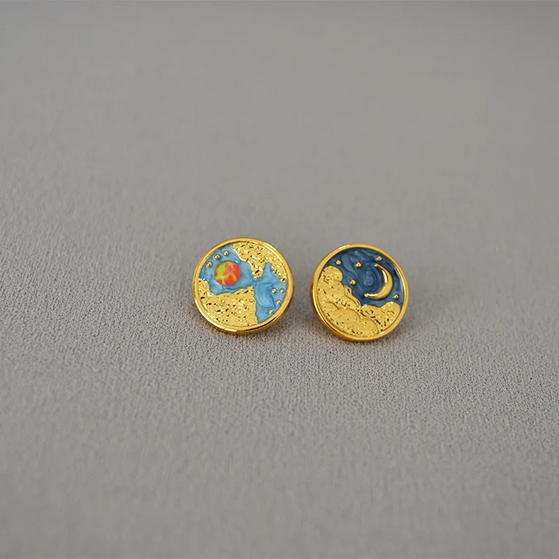 Серьги-гвоздики с опалом и эмалью женские, асимметричные Винтажные Украшения в виде синей Луны, звезды, изящные аксессуары для женщин, 2021
Серьги-гвоздики с опалом и эмалью женские, асимметричные Винтажные Украшения в виде синей Луны, звезды, изящные аксессуары для женщин, 2021