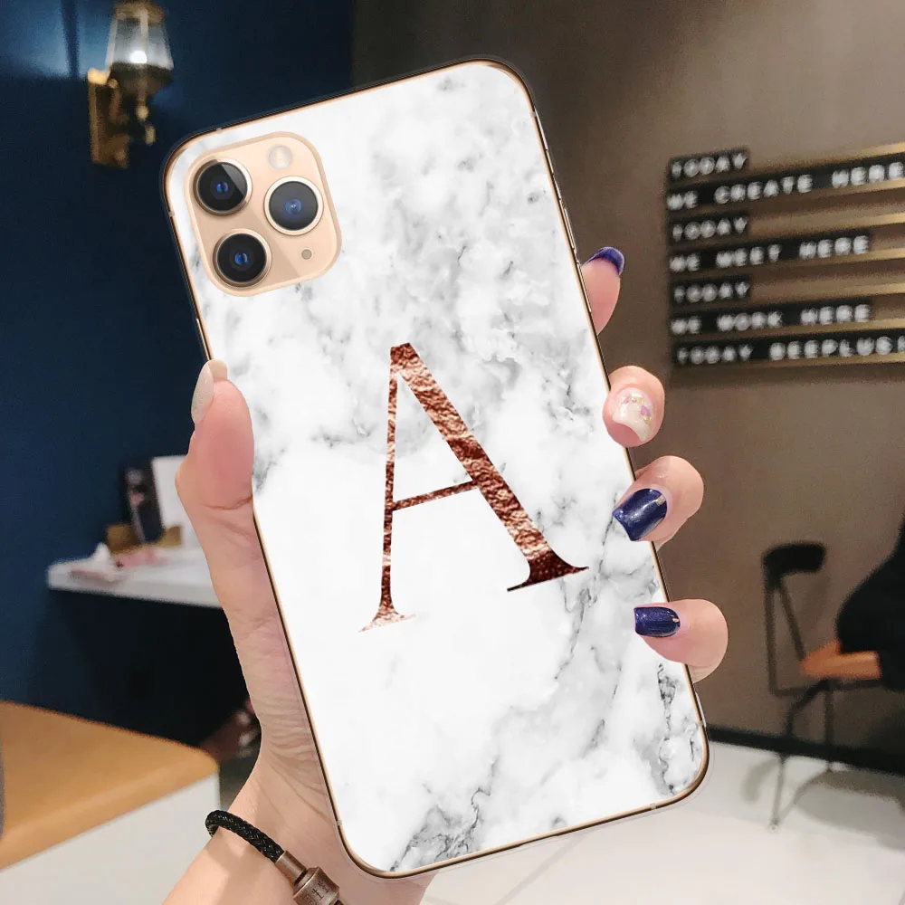 Phone Case For iphone 12 11 6 6s 7 7Plus 8 8Plus XS Max XR X 11 Pro Max Back Cover Letter Monogram A B C D white marble Soft TPU
Phone Case For iphone 12 11 6 6s 7 7Plus 8 8Plus XS Max XR X 11 Pro Max Back Cover Letter Monogram A B C D white marble Soft TPU