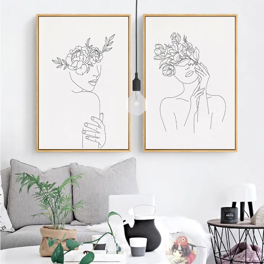 Line Art Poster Abstract Woman Canvas Painting Nordic On The Wall Flower Art Print Modern Picture For Living Room Home Decor
Line Art Poster Abstract Woman Canvas Painting Nordic On The Wall Flower Art Print Modern Picture For Living Room Home Decor