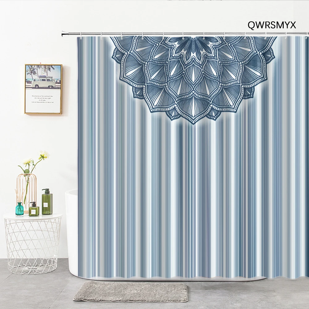 Mandala Geometric Shower Curtains Set Hook Rings Decorative Multicolor Lines Luxury Waterproof Bathroom Curtain Fabric Washable
Mandala Geometric Shower Curtains Set Hook Rings Decorative Multicolor Lines Luxury Waterproof Bathroom Curtain Fabric Washable