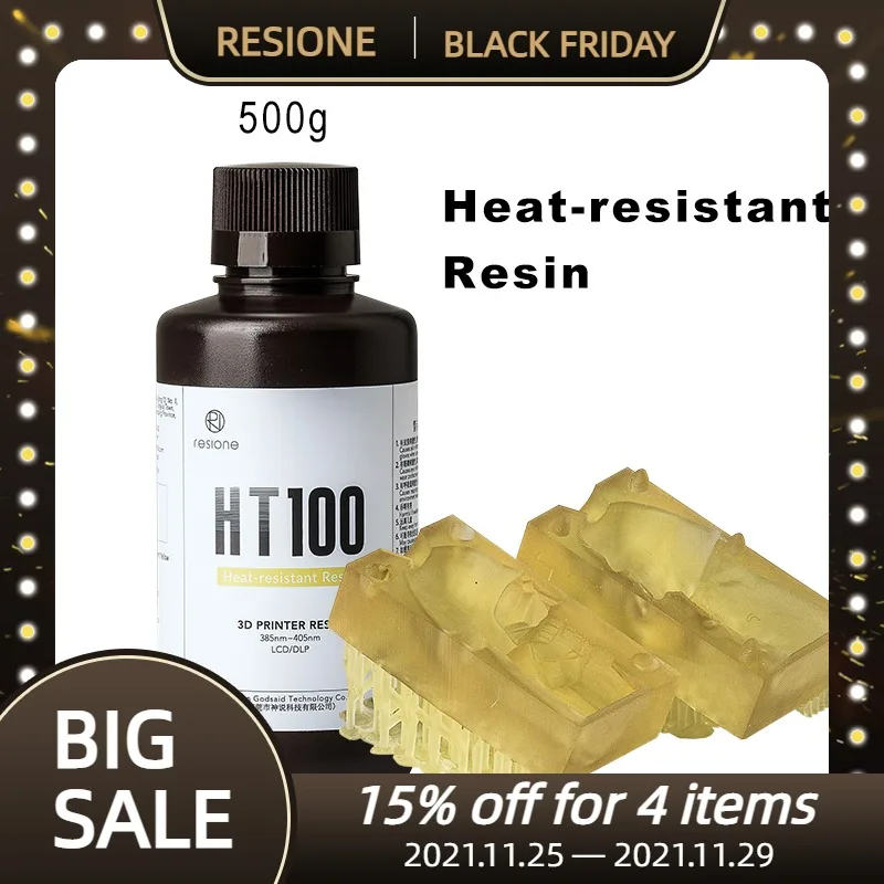 HT100 Heat-resistant High Temperature Resistance Resin For Jewelry 3d UV Resin Liquid For Elegoo Anycubic Resin 3d Printer Resin
HT100 Heat-resistant High Temperature Resistance Resin For Jewelry 3d UV Resin Liquid For Elegoo Anycubic Resin 3d Printer Resin