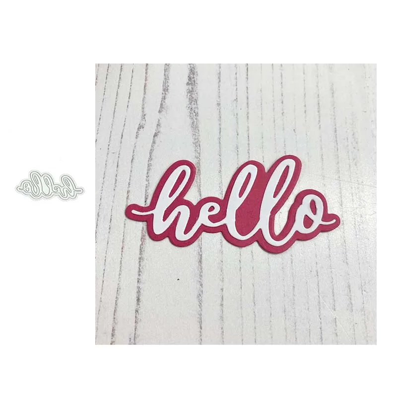 2021 New hello Words Letters Metal Cutting Dies Stencil Craft Die Cut Make Mould Decor Template for Scrapbooking Design Model
2021 New hello Words Letters Metal Cutting Dies Stencil Craft Die Cut Make Mould Decor Template for Scrapbooking Design Model