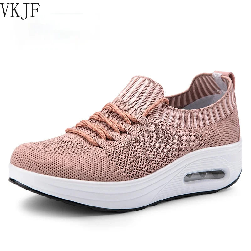 Fashion Breathable Mesh Women Shoes Wedges Heel Shoes Ladies Knitting Sock Sneakers Women Platform Casual Shoes
Fashion Breathable Mesh Women Shoes Wedges Heel Shoes Ladies Knitting Sock Sneakers Women Platform Casual Shoes