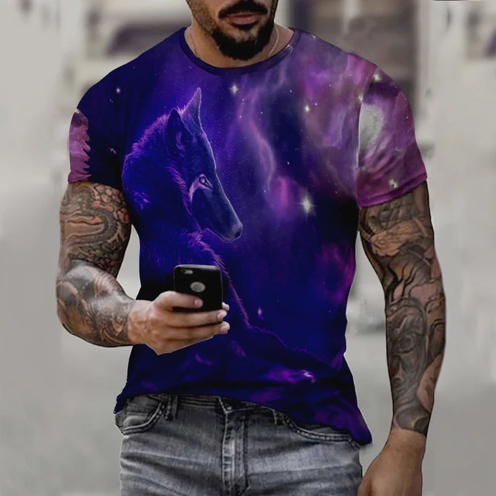 Fashion New 2021 Animal World Wolf Dog 3D Printing Pattern Men's Short Sleeve Casual T-shirt Clothing
Fashion New 2021 Animal World Wolf Dog 3D Printing Pattern Men's Short Sleeve Casual T-shirt Clothing