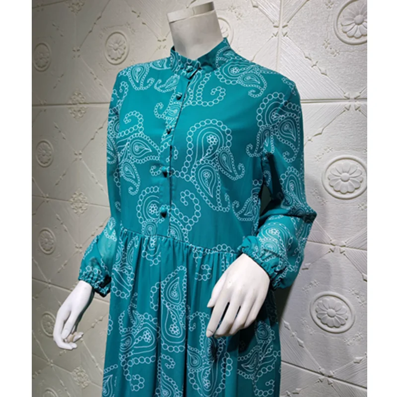 Muslim Dress for Women V Neck Print Long Sleeve Hijab Dress Arabic Turkey Jalabiya Kaftan Robe Sundress Chiffon Vestidos Femme
Muslim Dress for Women V Neck Print Long Sleeve Hijab Dress Arabic Turkey Jalabiya Kaftan Robe Sundress Chiffon Vestidos Femme