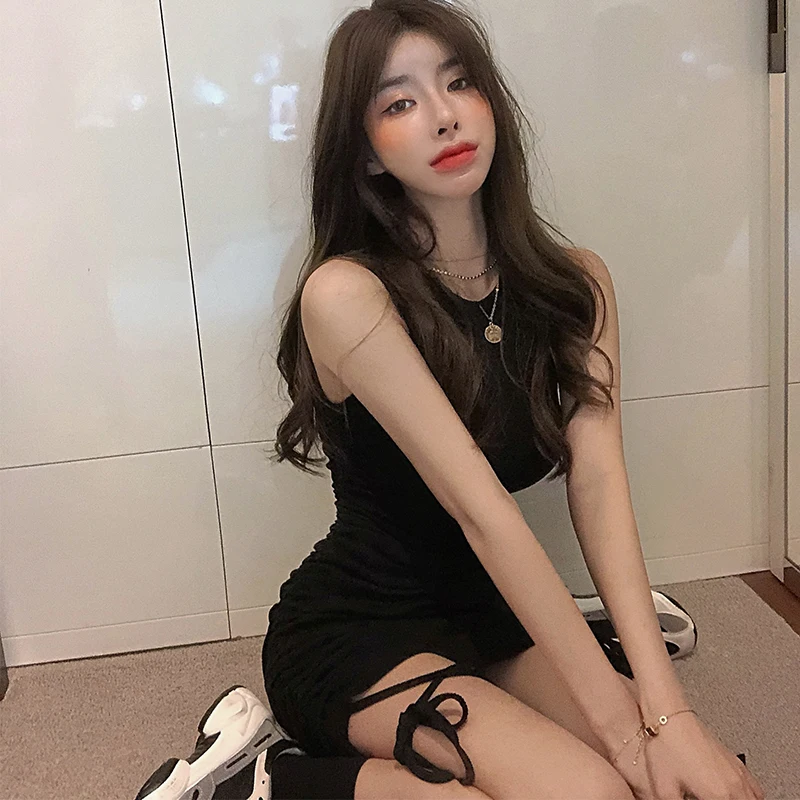 Women's Spring NEW round Neck Pleated Drawstring Sleeveless Sheath Sexy Slim Fit Slimming Stretch Vest Dress Fashion
Women's Spring NEW round Neck Pleated Drawstring Sleeveless Sheath Sexy Slim Fit Slimming Stretch Vest Dress Fashion