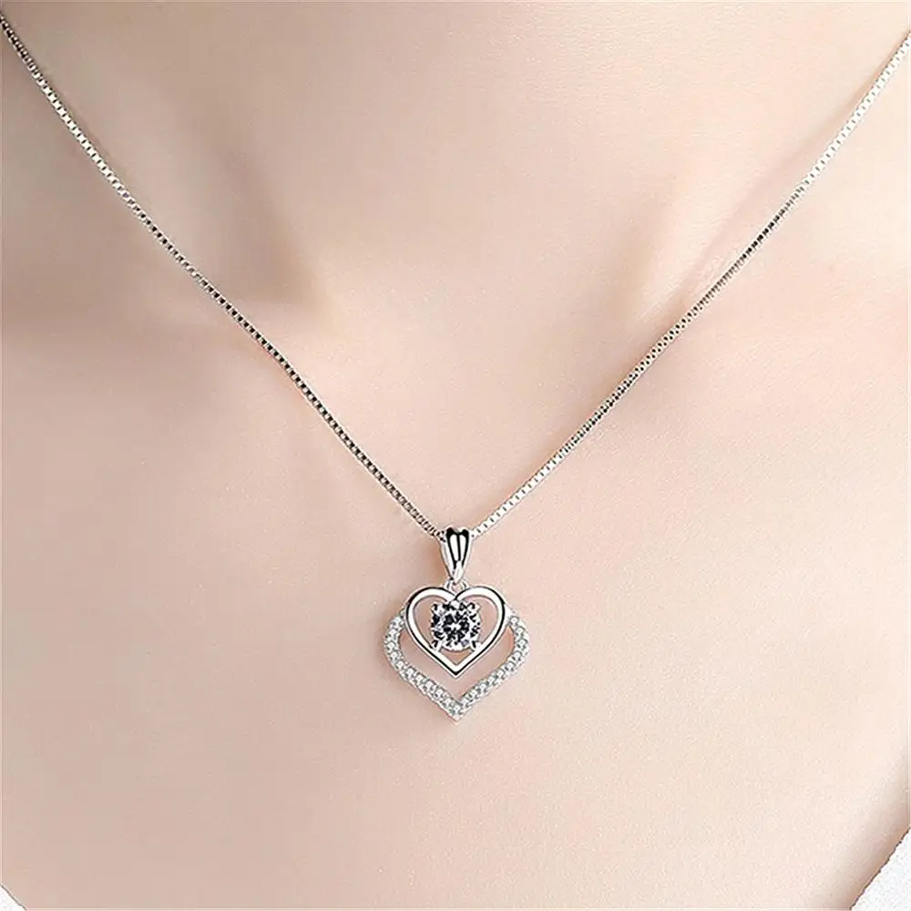 Elegant Ladies Heart-Shape Couple Pendant Necklace Sweater Chain Romatic Gift For Lover
Elegant Ladies Heart-Shape Couple Pendant Necklace Sweater Chain Romatic Gift For Lover