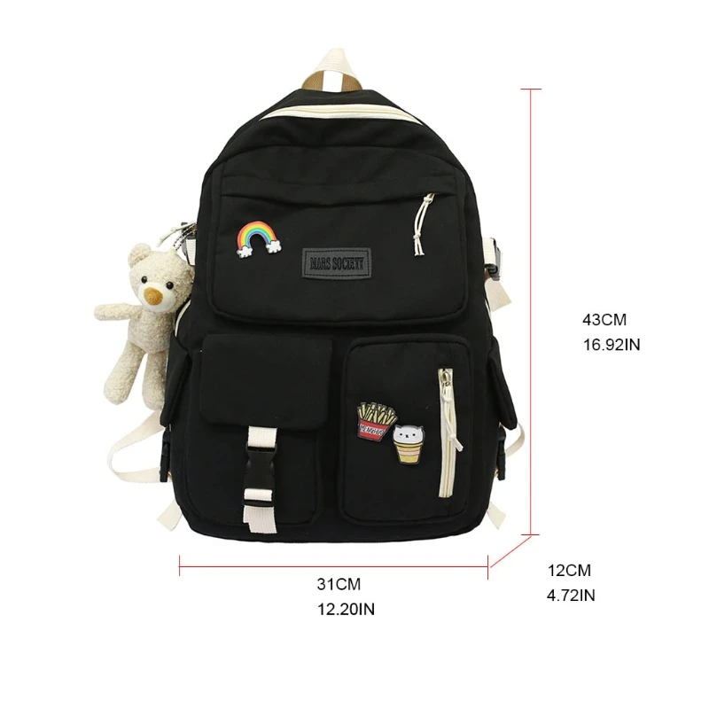 Cute Cartoon Labeling Badge Backpack Large Capacity Shoulder Bags Multipurpose
Cute Cartoon Labeling Badge Backpack Large Capacity Shoulder Bags Multipurpose