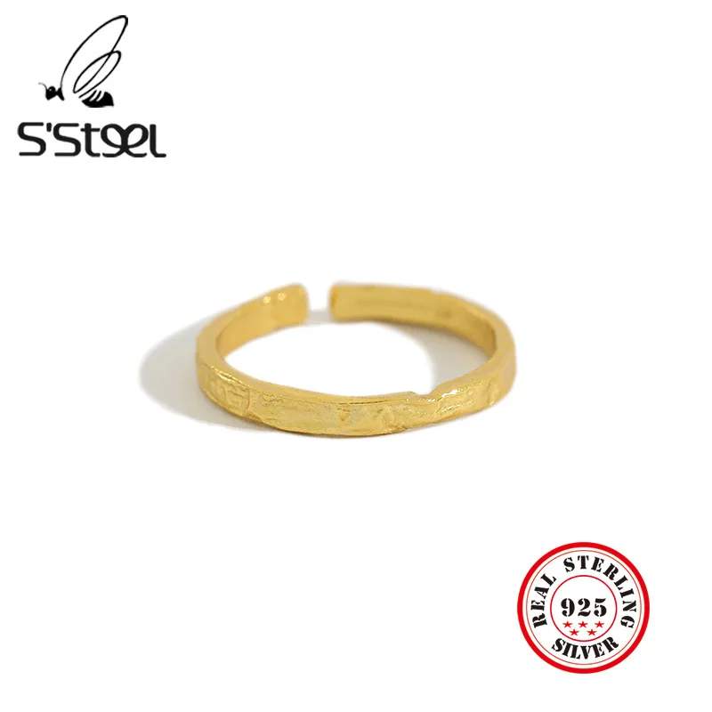 S'STEEL Ring 925 Sterling Silver For Women Irregular Korean Trendy Statement Gold Rings Resizable Plata De Ley 925 Fine Jewelry
S'STEEL Ring 925 Sterling Silver For Women Irregular Korean Trendy Statement Gold Rings Resizable Plata De Ley 925 Fine Jewelry