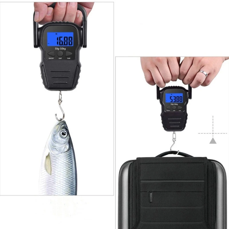 Fishing Scale Digital Hanging Scale with Measuring Tape LCD Display 110lb/50kg Portable Luggage Scale
Fishing Scale Digital Hanging Scale with Measuring Tape LCD Display 110lb/50kg Portable Luggage Scale