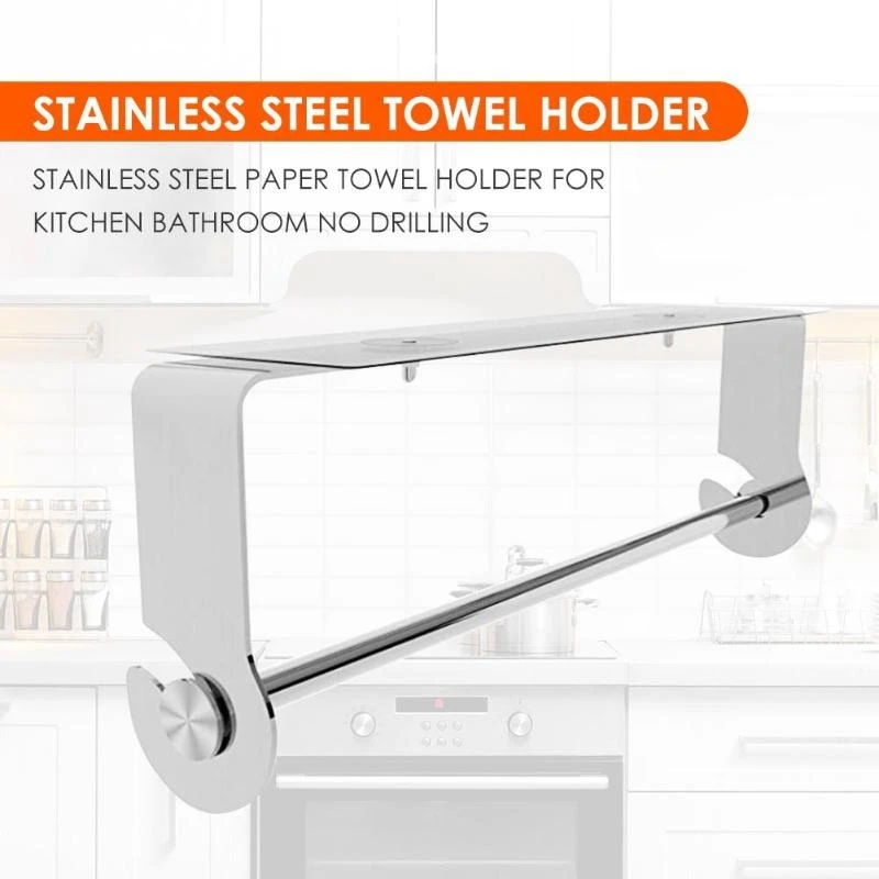 Paper Towel Holder Under Cabinet Wall Mount Adhesive 304 Stainless Steel Tissue Roll Storage Rack For Kitchen
Paper Towel Holder Under Cabinet Wall Mount Adhesive 304 Stainless Steel Tissue Roll Storage Rack For Kitchen