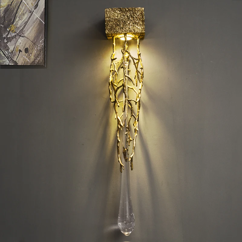 Fashion LED Wall Lamp Creative Copper crystal wall lamps aisle background wall stairwell bedside living room wall lamp
Fashion LED Wall Lamp Creative Copper crystal wall lamps aisle background wall stairwell bedside living room wall lamp