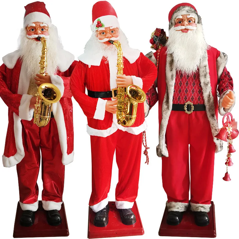 Welcome big swinging Santa Claus and 5.9 feet high, playing the saxophone with electric music, big Santa Claus Dancing santa
Welcome big swinging Santa Claus and 5.9 feet high, playing the saxophone with electric music, big Santa Claus Dancing santa