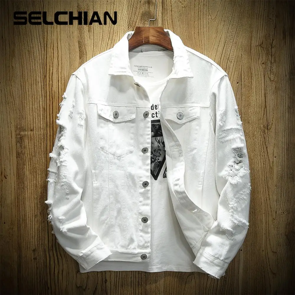 Autumn Hole Denim Jacket Men Ripped Cowboy s Coat Male Slim Fit Solid Casual Coats Cotton Plus Size Hip Hop Jeans
Autumn Hole Denim Jacket Men Ripped Cowboy s Coat Male Slim Fit Solid Casual Coats Cotton Plus Size Hip Hop Jeans