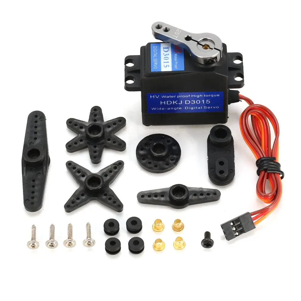 Водонепроницаемый металлический рулевой сервопривод HDKJ D3015MG 15 кг 300, Цифровой Металлический Шестеренчатый механизм с высоким крутящим моме...
Водонепроницаемый металлический рулевой сервопривод HDKJ D3015MG 15 кг 300, Цифровой Металлический Шестеренчатый механизм с высоким крутящим моме...
