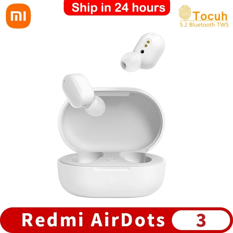 Xiaomi Redmi AirDots 3 Mi True Wireless Bluetooth 5.2 Earphone Stereo Auto Link Smart Wear Touch Control Apt-X Adaptive Headset
Xiaomi Redmi AirDots 3 Mi True Wireless Bluetooth 5.2 Earphone Stereo Auto Link Smart Wear Touch Control Apt-X Adaptive Headset