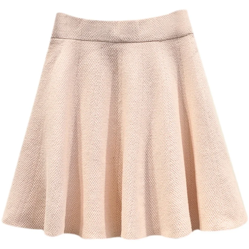Knitted Loose Pleated Skirt Women Black Apricot High Waist Commuter Pleated Mini Skirt Casual A-line Skirt Autumn and Winter
Knitted Loose Pleated Skirt Women Black Apricot High Waist Commuter Pleated Mini Skirt Casual A-line Skirt Autumn and Winter