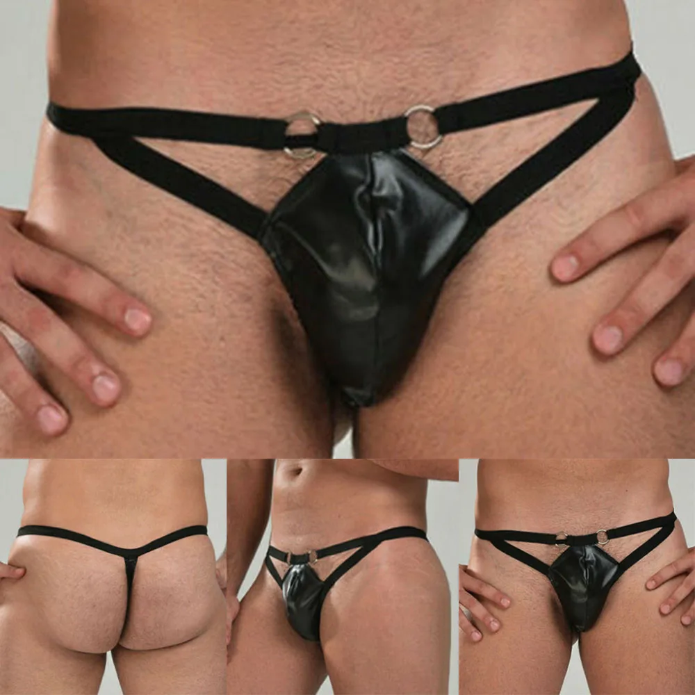 Sexy G String Underwear Jockstrap Men Thongs Tangas Faux Leather Thong Mens T-back Backless Underwear Ropa Interior Hombre
Sexy G String Underwear Jockstrap Men Thongs Tangas Faux Leather Thong Mens T-back Backless Underwear Ropa Interior Hombre