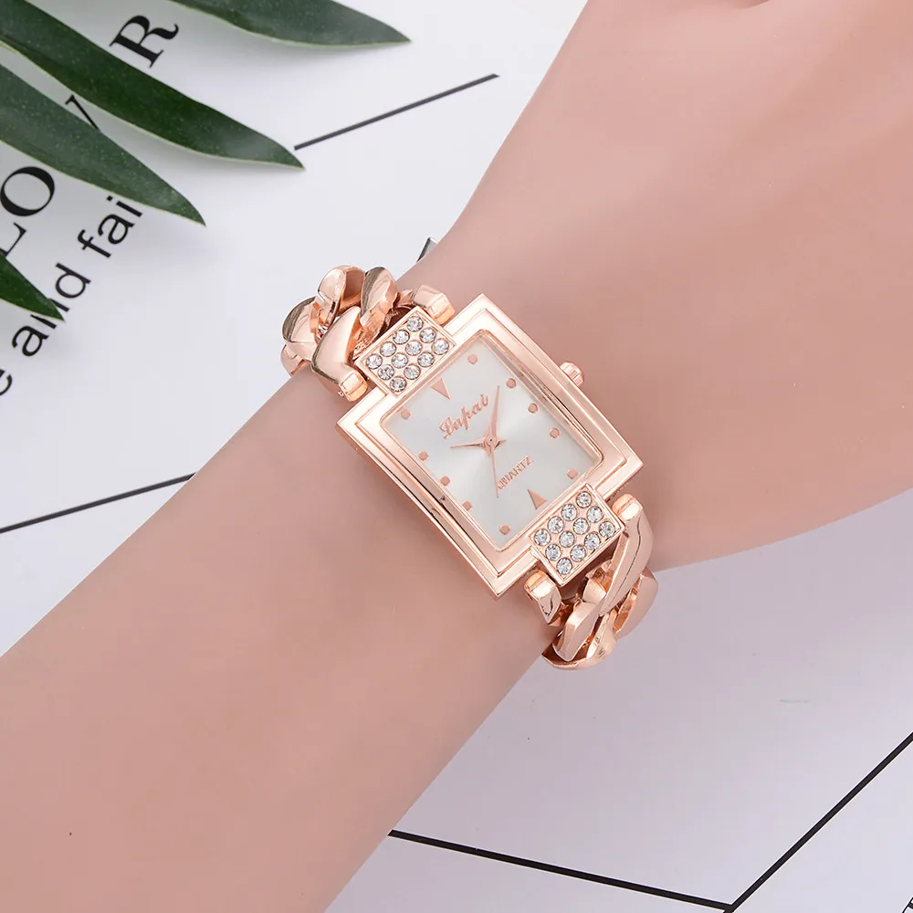 

LVPAI Luxury Quartz Watch Women Vente HOT Sell Alloy Rectangle наручные часы Simple Femmes Montres Bracelet Montre Wrist Watch