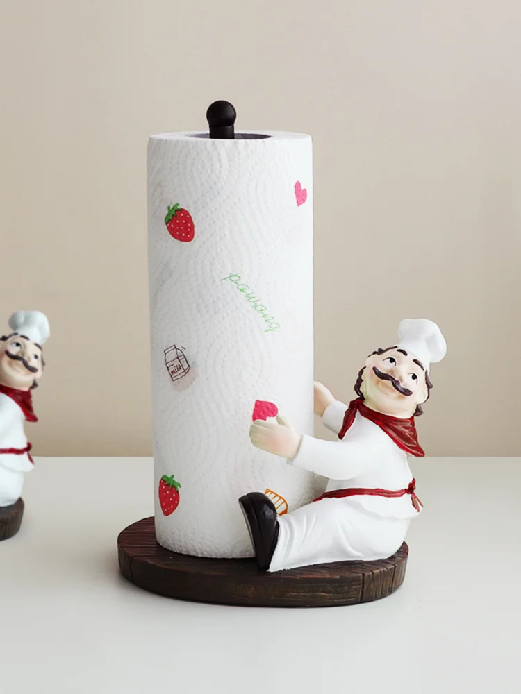Resin Chef Figurine Tissue Paper Roll Holder Toilet Bathroom Table Home Decorative Tissue Boxes Roll Paper Kitchen Napkin Holder
Resin Chef Figurine Tissue Paper Roll Holder Toilet Bathroom Table Home Decorative Tissue Boxes Roll Paper Kitchen Napkin Holder