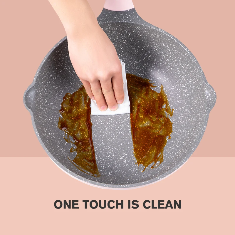 COOKER KING Non-Stick 28CM Aluminum Alloy Peach Blossom Wok Frying Pan With Glass Lid Steam Universal Stove Less Oily Smoke
COOKER KING Non-Stick 28CM Aluminum Alloy Peach Blossom Wok Frying Pan With Glass Lid Steam Universal Stove Less Oily Smoke