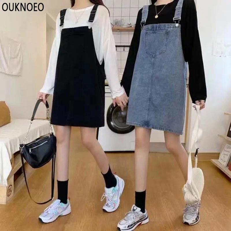 Women's Denim Dress Loose Plus Size Short Skirt Show Thin Big Pocket Dress Korean Preppy Style 2022 Sunmmer Woman Denim Dress
Women's Denim Dress Loose Plus Size Short Skirt Show Thin Big Pocket Dress Korean Preppy Style 2022 Sunmmer Woman Denim Dress