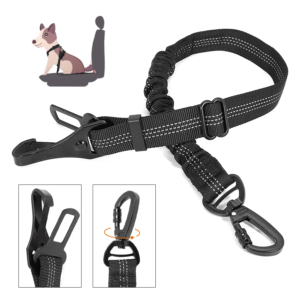 Dog Car Seat Belt Nylon Safety Seatbelt for Car Durable Reflective Bungee Leash Vehicle Seatbelt for Small Medium Large Dogs
Dog Car Seat Belt Nylon Safety Seatbelt for Car Durable Reflective Bungee Leash Vehicle Seatbelt for Small Medium Large Dogs
