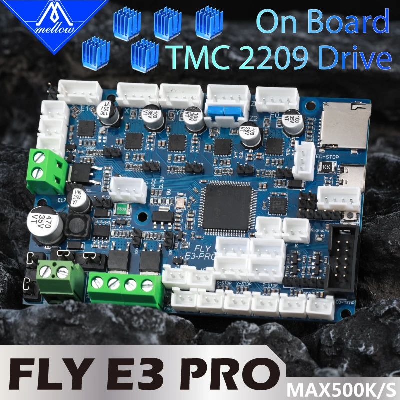 Мелованная Сертификация FLY RRF E3 PRO V1.0 Wifi 32 битная плата управления TMC2209 детали для 3D