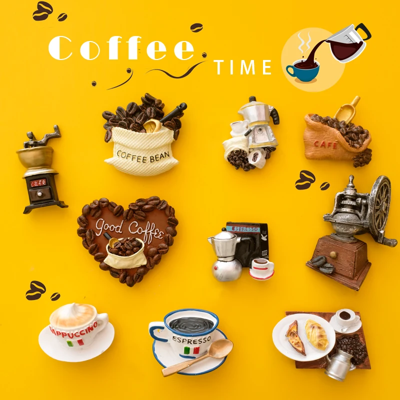 Cute Coffee Simulated Food Fridge Stickers Creative Resin Refrigerator Magnets Small Souvenir Gifts Lovely Magnetic Home Decor
Cute Coffee Simulated Food Fridge Stickers Creative Resin Refrigerator Magnets Small Souvenir Gifts Lovely Magnetic Home Decor