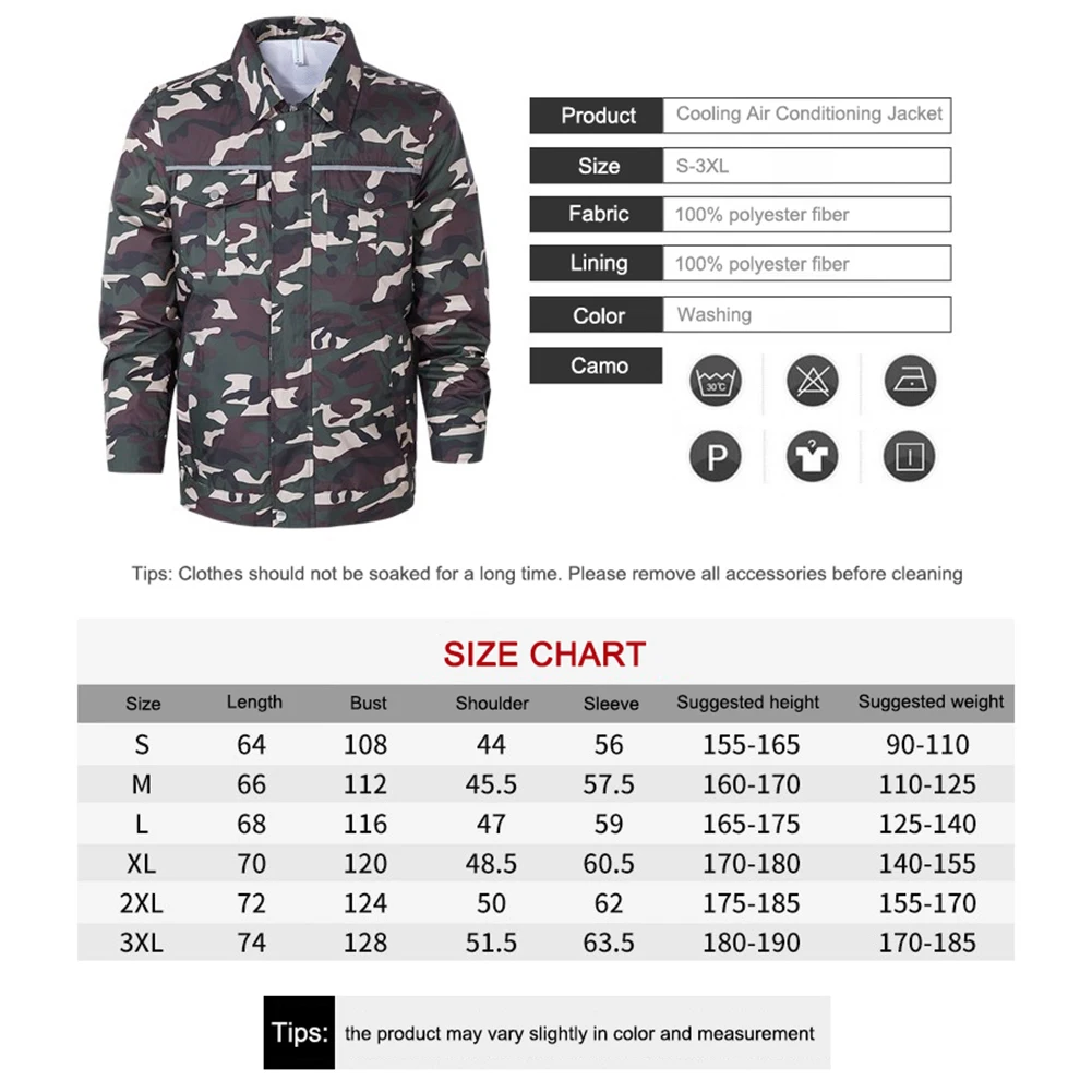Cooling Jacket Summer Air Conditioning Cool Coat with 2 USB Powered Fans Outdoor Sun Protection Clothing
Cooling Jacket Summer Air Conditioning Cool Coat with 2 USB Powered Fans Outdoor Sun Protection Clothing