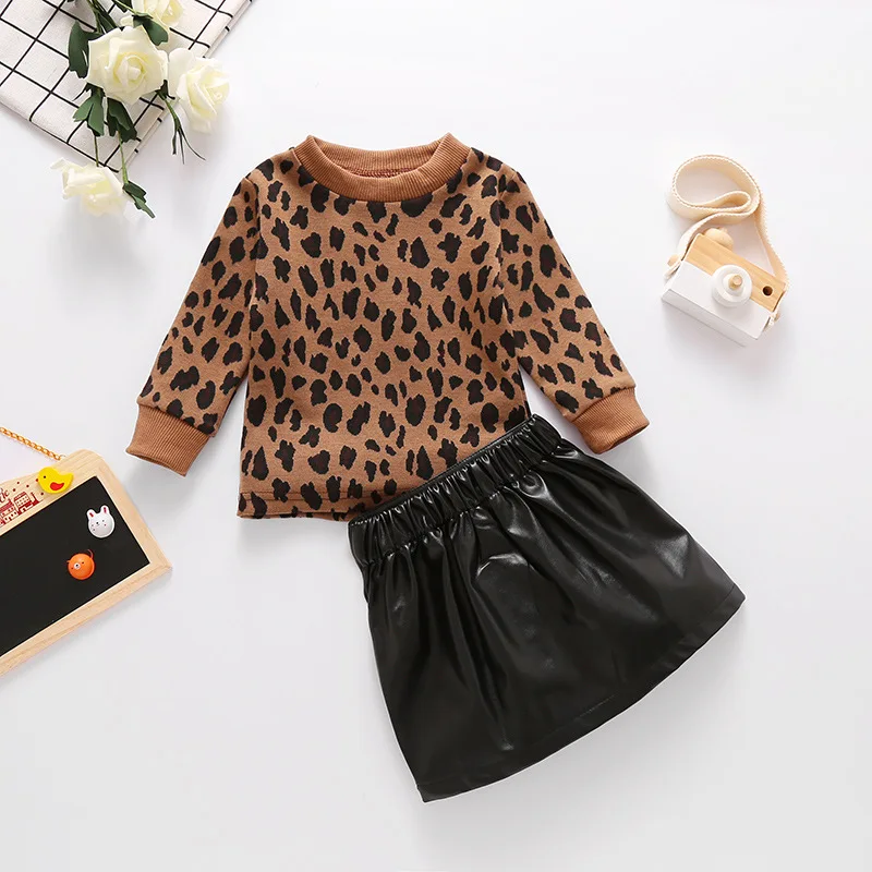 Bear Leader Newborn baby Girl's Two Piece Set Toddler's Pullover Brown Leopard Sweater Hip Pocket Skirt for Kids and Children
Bear Leader Newborn baby Girl's Two Piece Set Toddler's Pullover Brown Leopard Sweater Hip Pocket Skirt for Kids and Children
