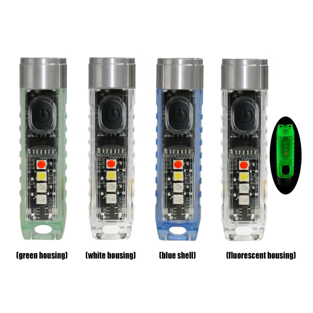 Keychain Flashlight 10 Modes Waterproof Sidelight Mini USB Rechargeable LED Light with Signal Light for Outdoor Running Camping
Keychain Flashlight 10 Modes Waterproof Sidelight Mini USB Rechargeable LED Light with Signal Light for Outdoor Running Camping