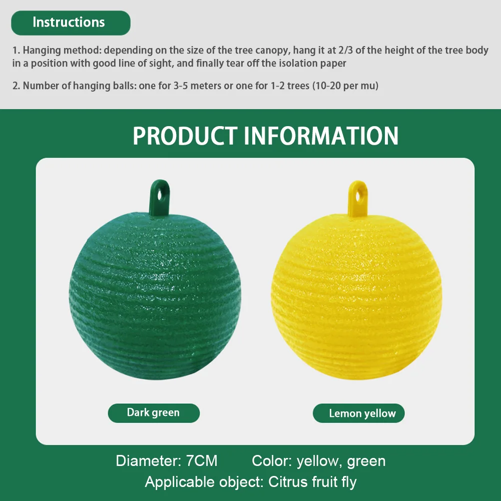 10Pcs Hanging Fly Trap Ball Powerful Glue Traps Fruit Flies Twist Tie Kitchen House Plant Outdoor Indoor Garden Tool Accessories
10Pcs Hanging Fly Trap Ball Powerful Glue Traps Fruit Flies Twist Tie Kitchen House Plant Outdoor Indoor Garden Tool Accessories