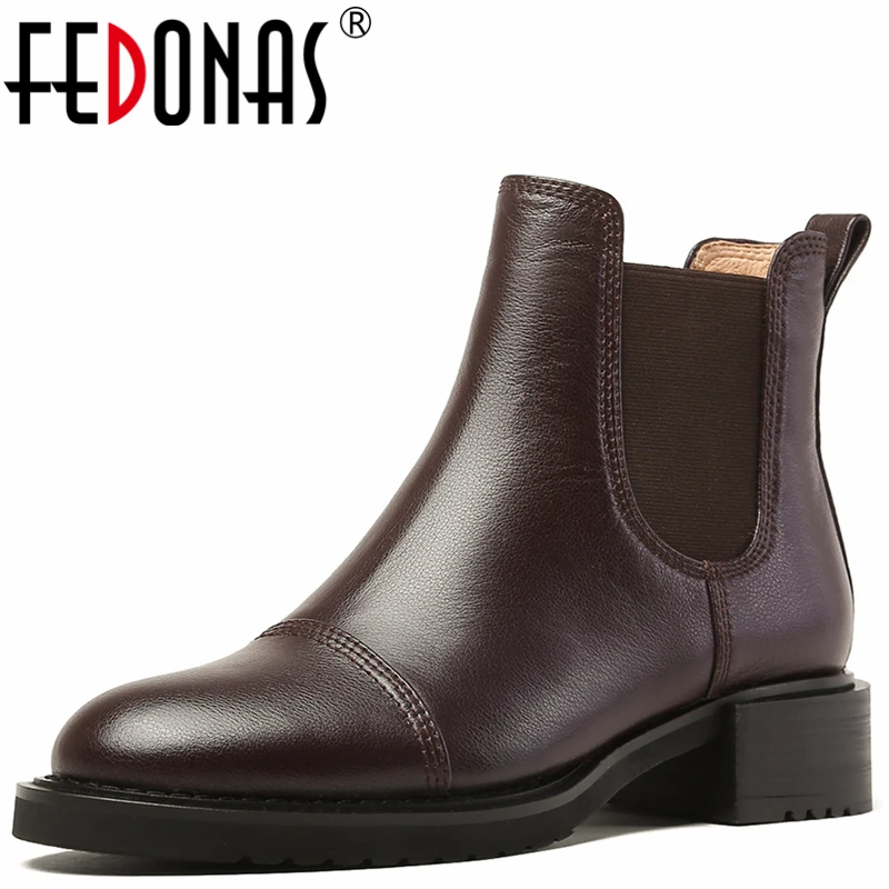 FEDONAS Retro Concise Women Ankle Boots Autumn Winter Low Heels Casual Working High Quality Genuine Leather Classic Shoes Woman
FEDONAS Retro Concise Women Ankle Boots Autumn Winter Low Heels Casual Working High Quality Genuine Leather Classic Shoes Woman