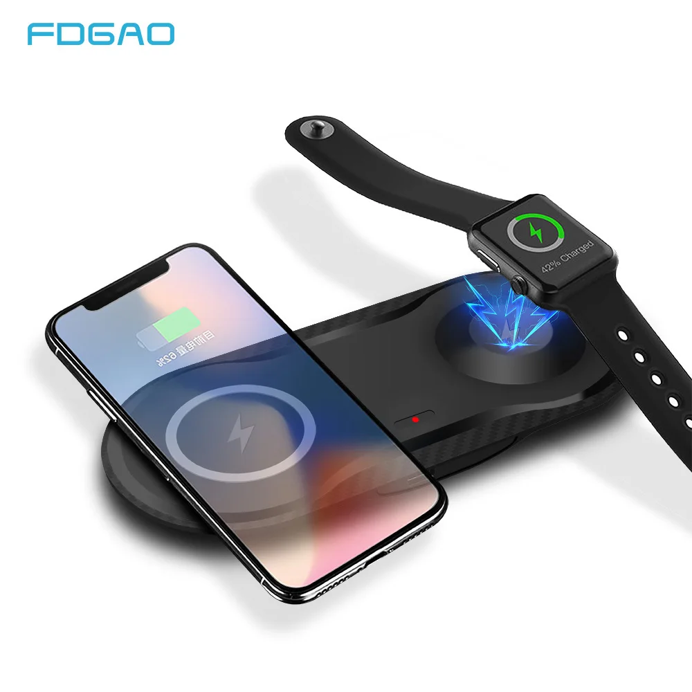 Беспроводное зарядное устройство FDGAO Qi Магнитная Зарядка для Apple iWatch 6 SE 5 4 3